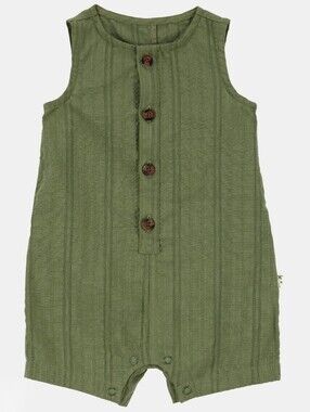 4 for $16 - NWOT Carter's Olive Green Button-Front Baby Romper